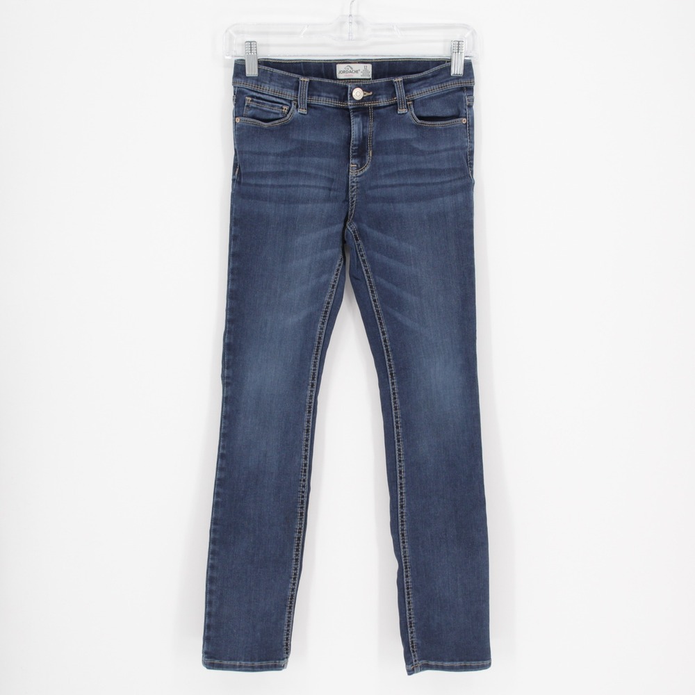 Jordache Girl's Dark Wash Skinny Denim Jeans Size 12